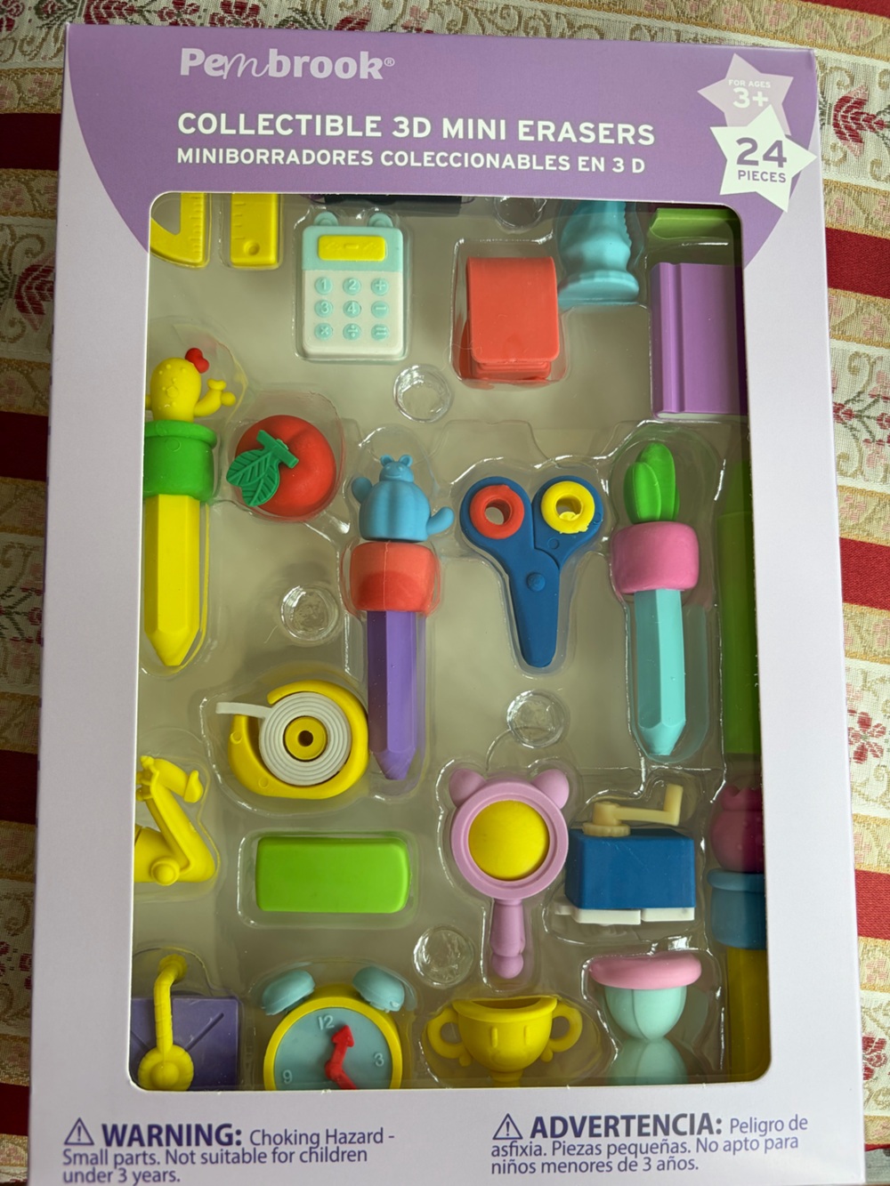Pembrook Collectible 3D Mini Erasers - Multicolor School Supplied Set /NIB